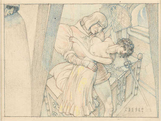 Нивинский Игнатий Игнатьевич. Дон Хуан и донна Анна. Иллюстрация к трагедии А.С. Пушкина «Каменный гость» 